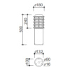 drawing-โคมไฟเสาเตี้ย-bdr-031-e27