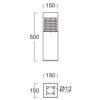 drawing-โคมไฟเสาเตี้ย-bdr-142-e27