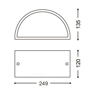 ขนาดโคมไฟติดผนัง outdoor wall light-RANDI E27